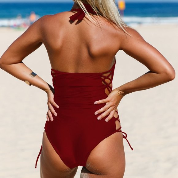 Sexy side-tie one-piece swimsuit - Picture 2 of 2